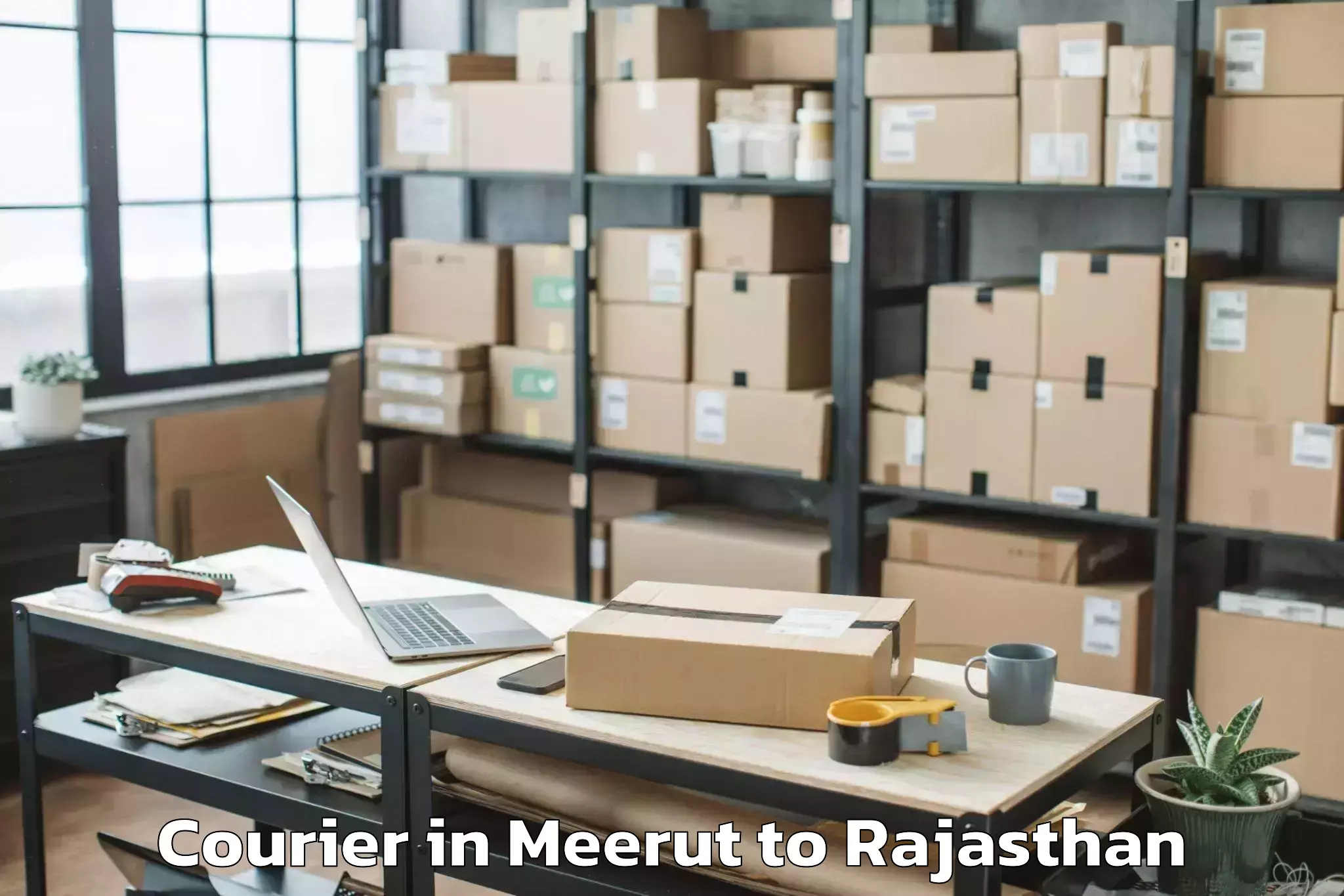 Easy Meerut to Chhabra Courier Booking